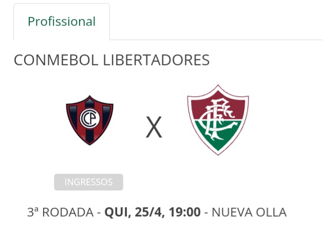 Provável Fluminense x Cerro